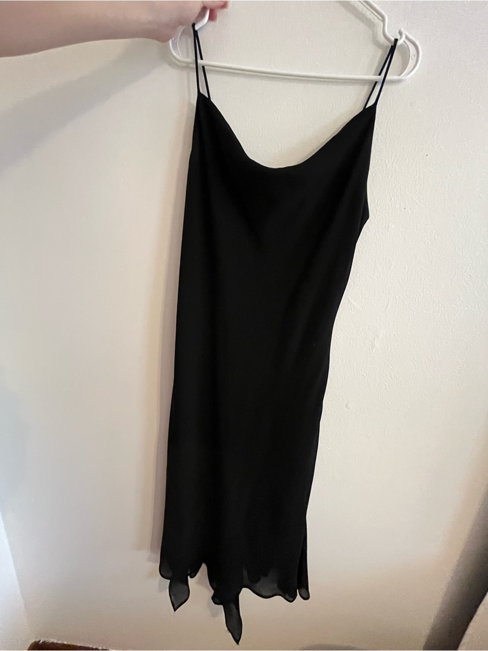 Onyx Nite Black Cowl Slip Midi Dress